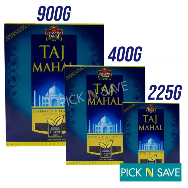 Taj Mahal Tea - Premium Indian Brooke Bond Loose Leaf Tea 225g/450g/900g