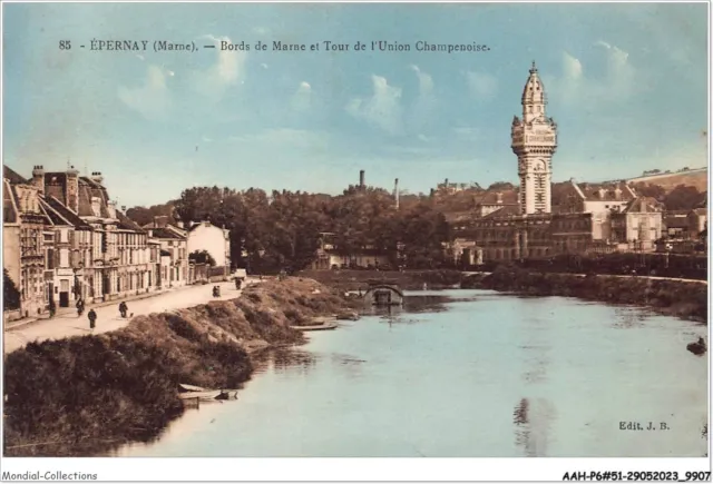 AAHP6-51-0462 - EPERNAY - Bords de la Marne et Tour de l'Union Champenoise