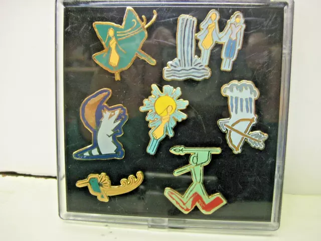 Disneyland WDW POCAHONTAS Cave Drawings Set of 7 Pins CAST EXCLUSIVE New