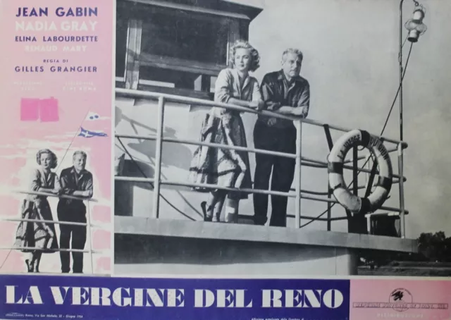 "LA VIERGE DU RHIN" Affiche entoilée (G. GRANGIER / Jean GABIN, Nadia GRAY)   