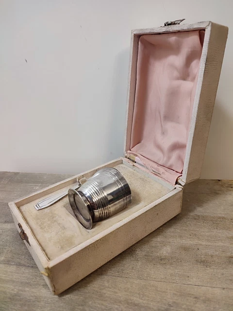 Coffret à Jus D'agrumes Lenain Paris – Argenté – Vintage 1950 – Baptême Bébé