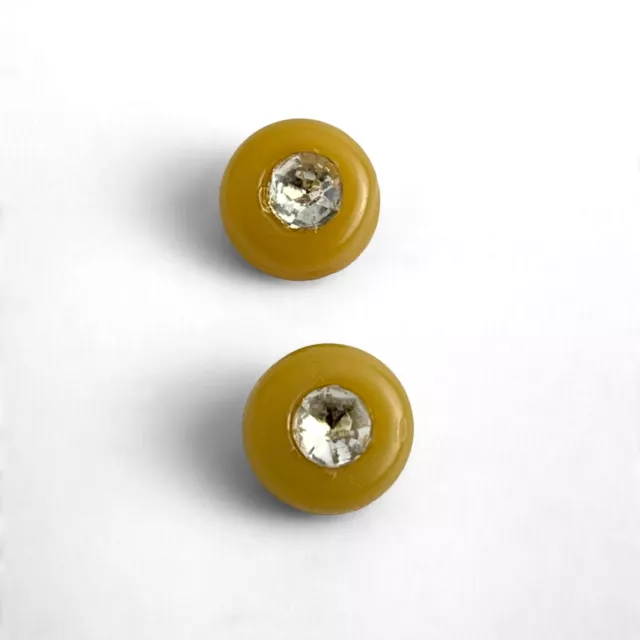 Antique Vintage Celluloid buttons w rhinestones