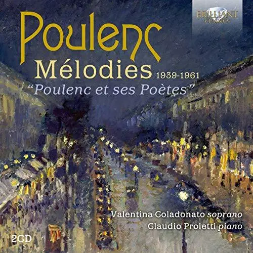 POULENC: Mélodies, Claudio Proietti Valentina Colad, Audio CD, New, FREE & FAST