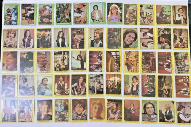 VINTAGE 1971 Topps Partridge Family 55 Card Lot Yellow Series 1 & Green Series 3