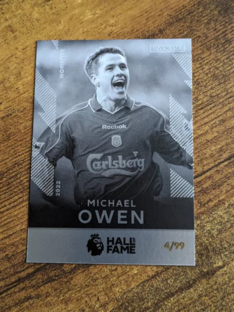 Michael Owen /99 Panini Premier League Hall of Fame Silver Parallel Liverpool