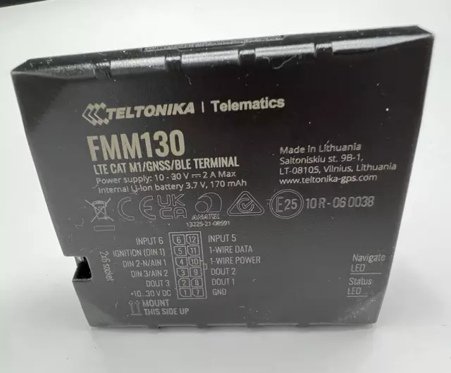 TELTONIKA FMM130 LTE CAT M1 GNSS BLE terminale GPS tracker sistema di tracciamento *NUOVO*