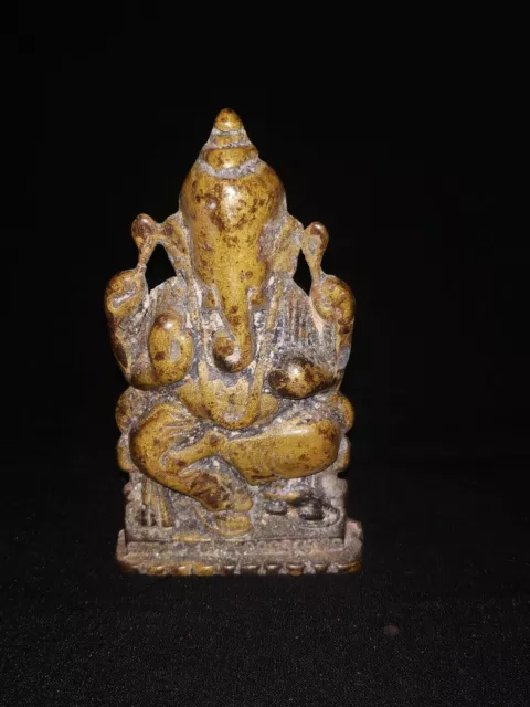 Tradizionale Indiano Rituale Bronzo Statua Dio Ganesha Elefante Dio Mezza Statua