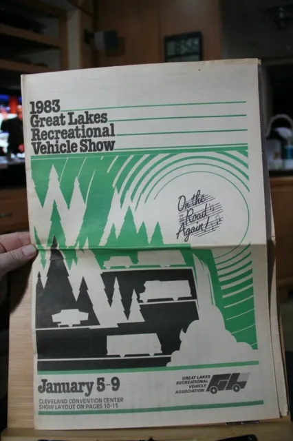 1983 Great Lakes Recreational Vehicle Show Paper Cleveland Ohio Convention RV