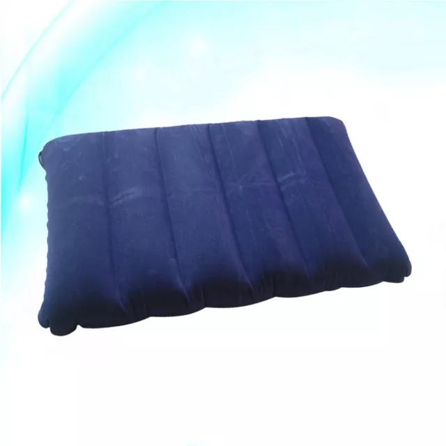PVC Flocking Inflatable Pillows Camping Blow up Neck Travel 2