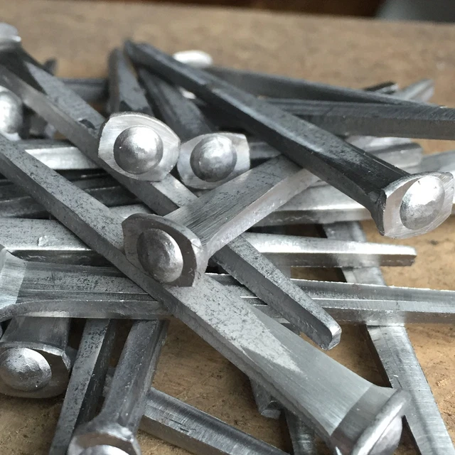2" - Common Rose Head - Antique Restoration nail - Steel nail with dimple top...