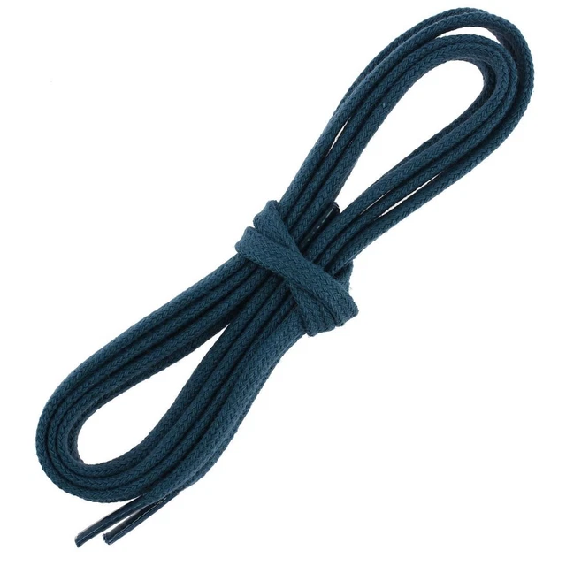 Les Lacets Français. Lacets plats et fins. 5MM, Coton. Bleu arctique.  -