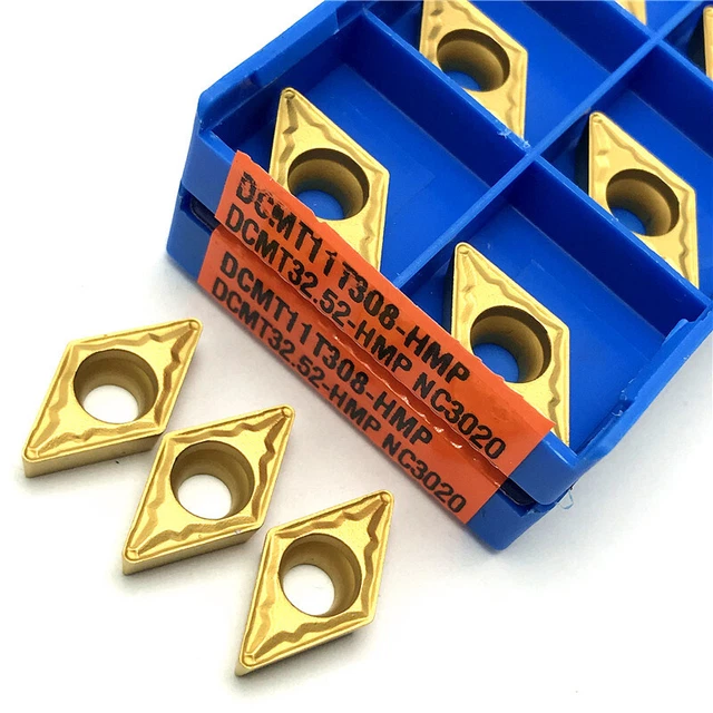 KORLOY 10Pcs CNC Carbide Inserts DCMT11T308-HMP DCMT32.52-HMP NC3020