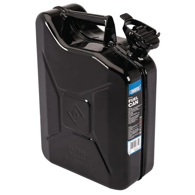 Draper Acier Réservoir Carburant, 10L, Noir