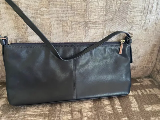 Preston & York Handbag Purse Black Patent Leather Trim Shoulder Bag | eBay