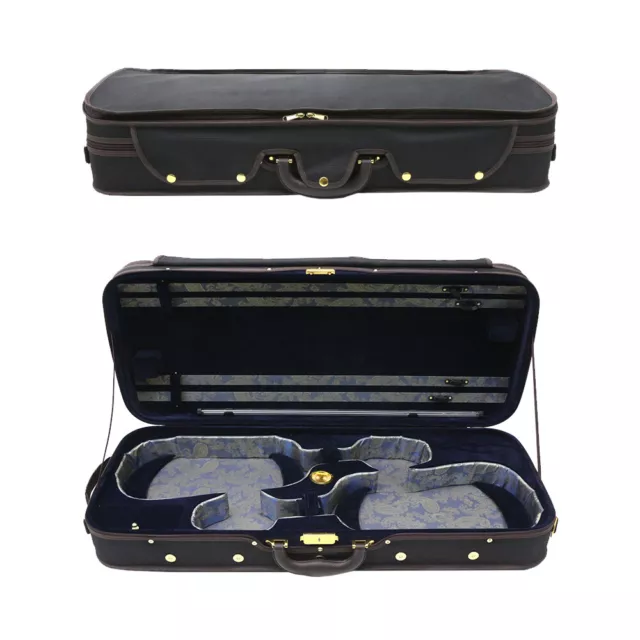 Double Violin Case 4/4 full size for 2 violins Wooden Struct with Backstraps