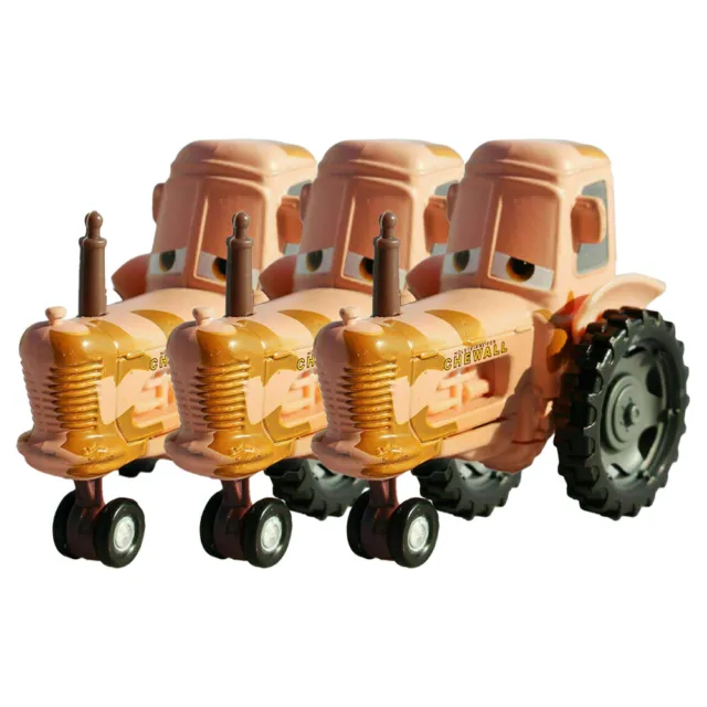 3Pcs Disney Pixar Cars Diecast  Cow Tractors Toy Car Movie
