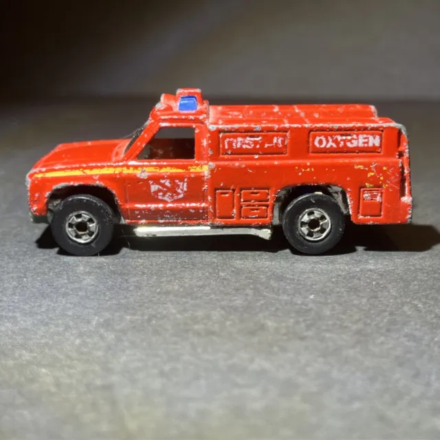 1974 HOT WHEELS REDLINE Emergency Unit #50 Fire Truck Hong Kong Mattel Vintage