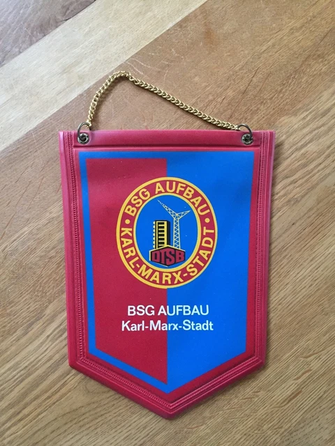 DDR Wimpel  „BSG Aufbau Karl Marx Stadt“  DTSB