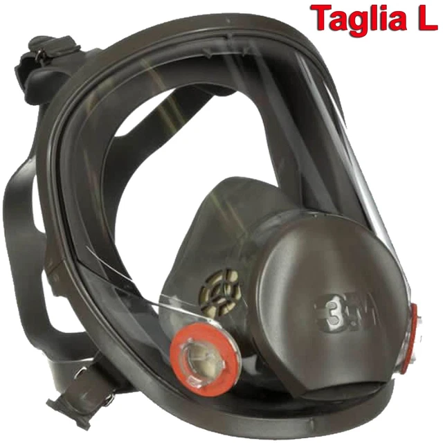 Respiratore a Pieno Facciale 3M Protezione DPI Riutilizzabile - Taglia L - 6900