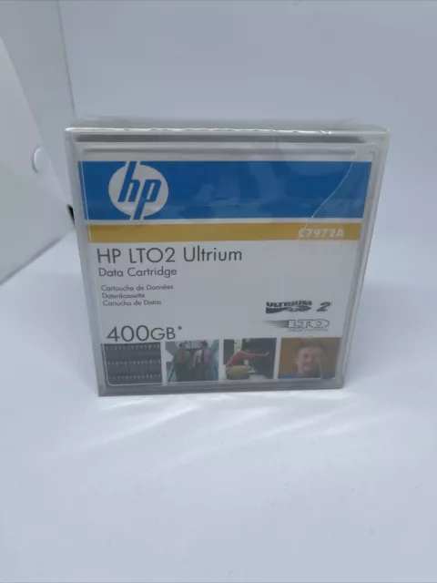 HP LTO2 Ultrium Data Tape Cartridge 200/400GB C7972A New & Sealed LTO-2