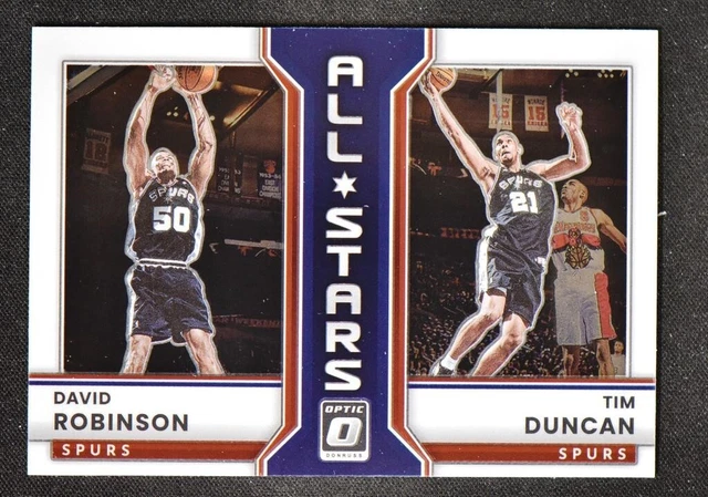 2022-23 Donruss Optic All-Stars #13 David Robinson/Tim Duncan - Spurs
