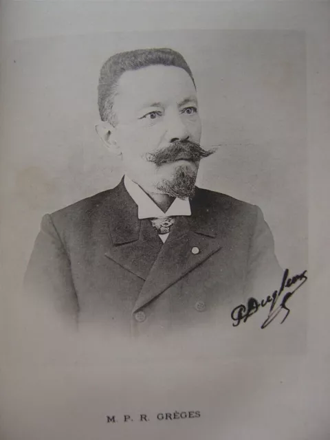 Portrait phototypie de P. R. Grèges Né à Melle