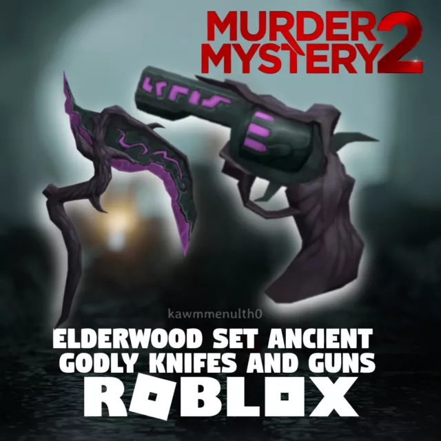 ELDERWOOD SET💜🎩FAST DELIVERY!!!💜🎩MM2 ROBLOX💜🎩GODLY ANCIENT 2 ITEMS