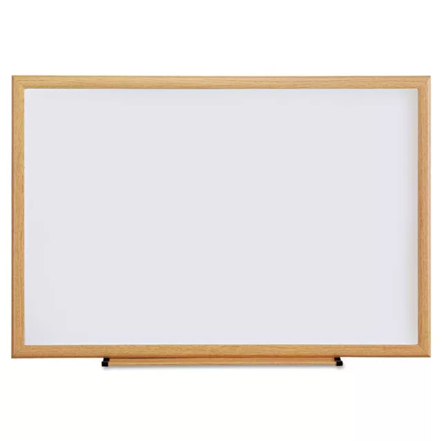 UNIVERSAL Dry Erase Board Melamine 36 x 24 Oak Frame 43619