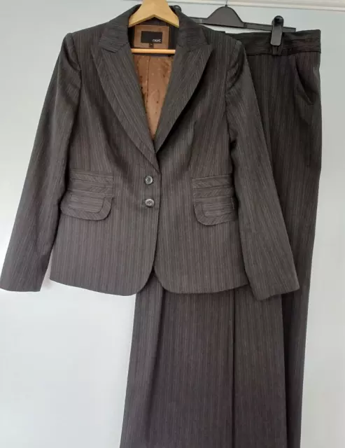 Tailored by NEXT  GREY pinstripe 2 piece trouser suit size 14