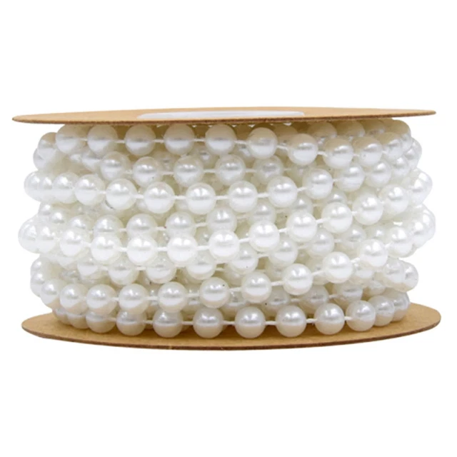 6 MM Pearl Beads Garland DIY Crafts Pearls Garland Wedding Decor Cotton Thread