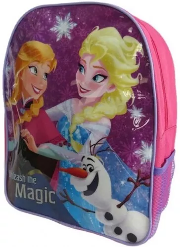 Official Disney Frozen Elsa Anna Olaf "Unleash the Magic" Backpack Rucksack Bag