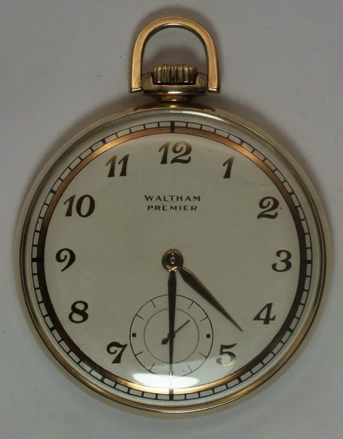 Montre De Poche Ancienne Waltham Riverside Maximus - Taille 12, 21 Rubis, Cadran Blanc | Occasion Très Bon état