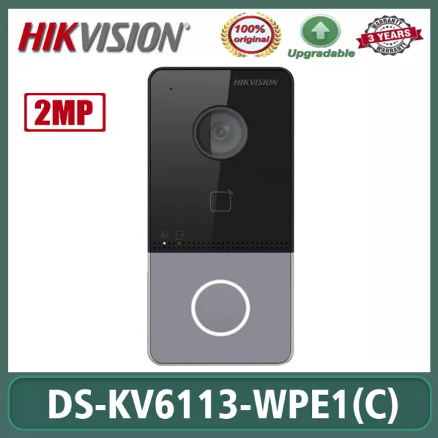 Hikvision 2MP DS-KV6113-WPE1(C) WiFi Video Intercom IP Doorbell Waterproof PoE