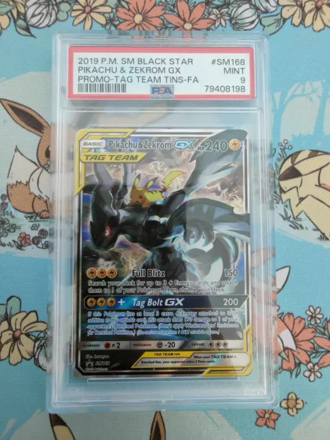 FULL ART Pikachu & Zekrom GX Tag Team ULTRA RARE SM168 Pokemon Holo Promo -  LP