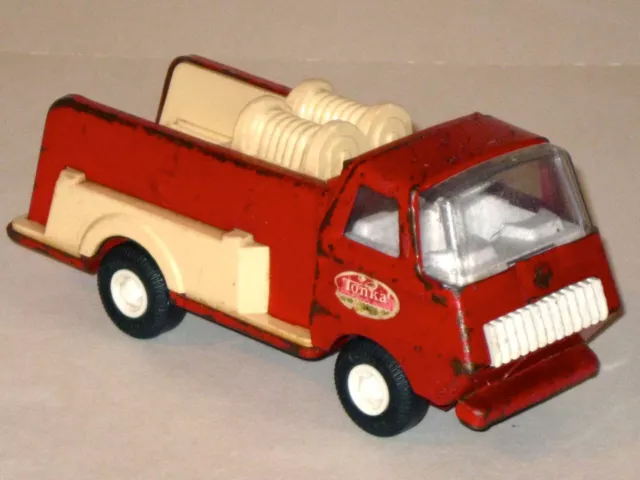 Vintage 1970 Tiny TONKA Pumper #595 FIRE ENGINE! Pressed Steel TONKA USA Truck!