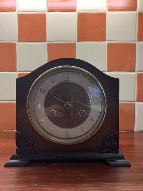 Vintage Bentima Wooden Antique Mechanical Mantle Clock - Spares & Repairs