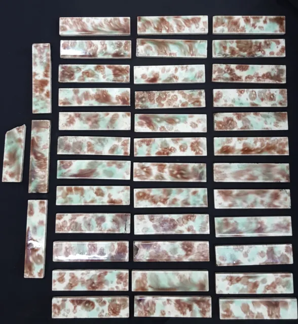 Lot of 40 Reclaimed Multi Colored 6" Ceramic Fireplace Tiles 9