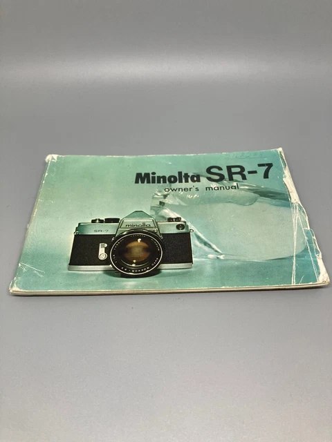 Minolta SR-7 Camera Owner's Manual Instructions & Booklet • English - OKAY