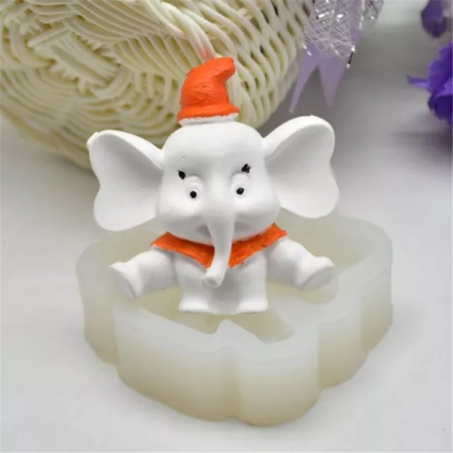 Cake Mold 3D Elephant Chocolate Zoo Mould Silicone Fondant Decorating DIY Animal