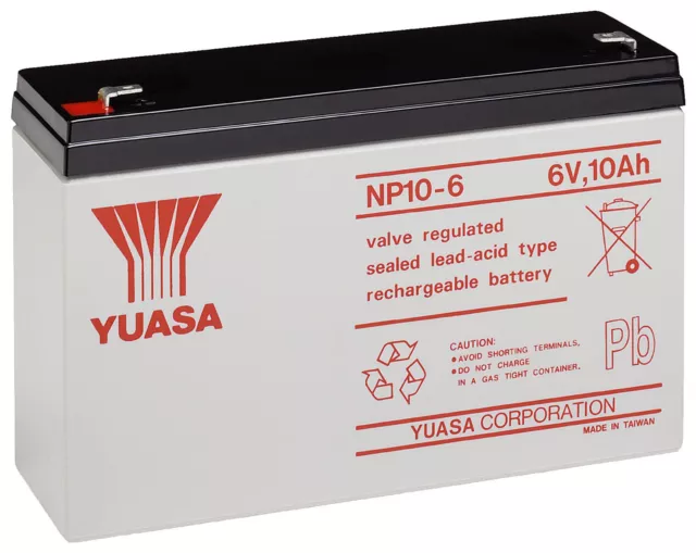 Yuasa NP10-6 Ersatzakku für Tripp Lite SM3510 6V 10 Ah USV 2