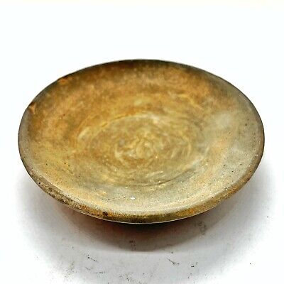 Chinese Ming Dynasty Pottery Small Saucer Dish Artifact Circa 1300-1600 AD