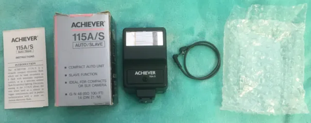 Unidad de flash electrónico automático/esclavo Achiever 115 con caja original y manual