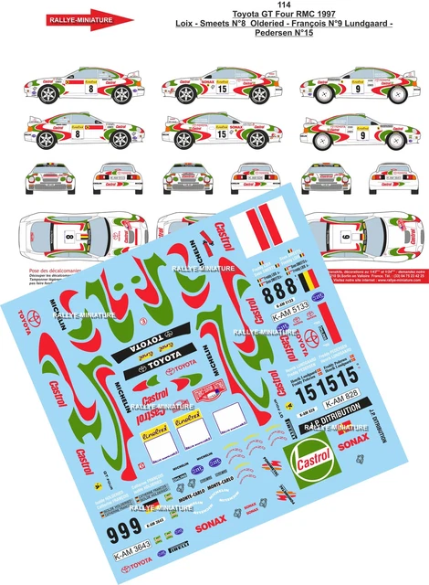 Décalcomanies 1/18 Renault Clio Bailey Rallye Monte-Carlo 2018 WRC - Pour Modèle Réduit
