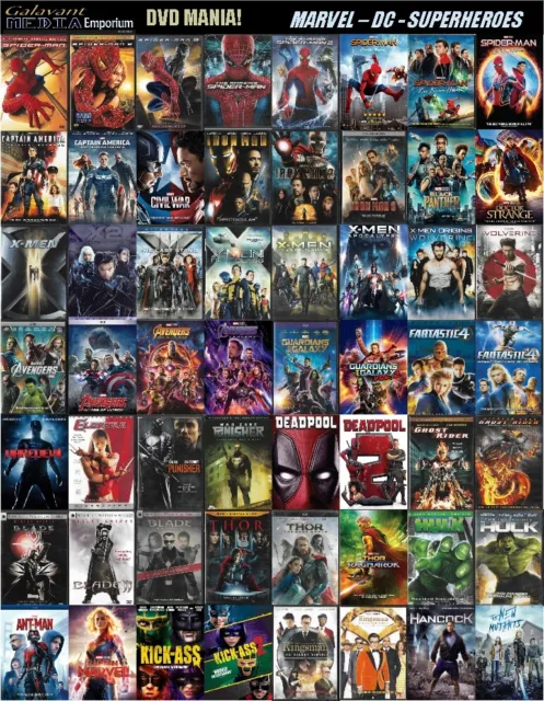 DVD Mania Pick Your Movies Marvel DC Dark Horse Image Icon Combined Ship DVD Lot