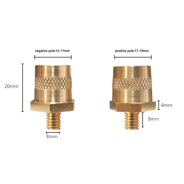 Battery Pole Adaptor Positive Extension Solid Brass Battery Pile Head Durable
