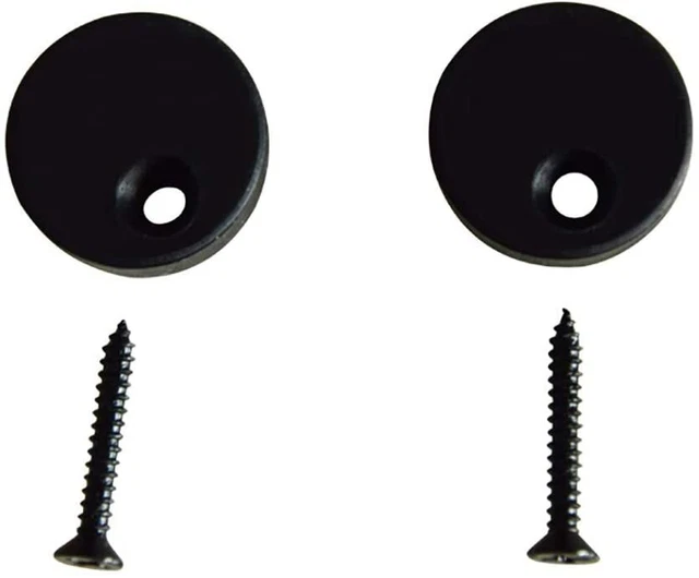 CCJH Sliding Barn Wood Door Hardware Black Anti-Jump Disk Block (One Pair)