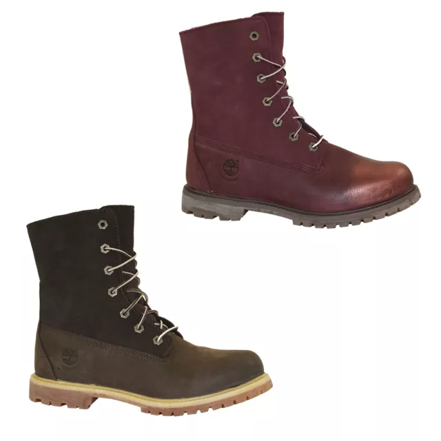 Authentics teddy fleece damenstiefel in schwarz top