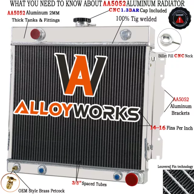 3 Row Radiator For 1970-1979 Dodge B/D/W Series B100 D200 W300 Challenger Truck