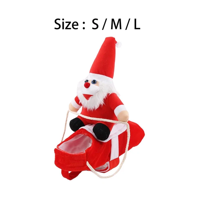 Chiens chats tenue père noël équitation chien Costume de noël pour animaux