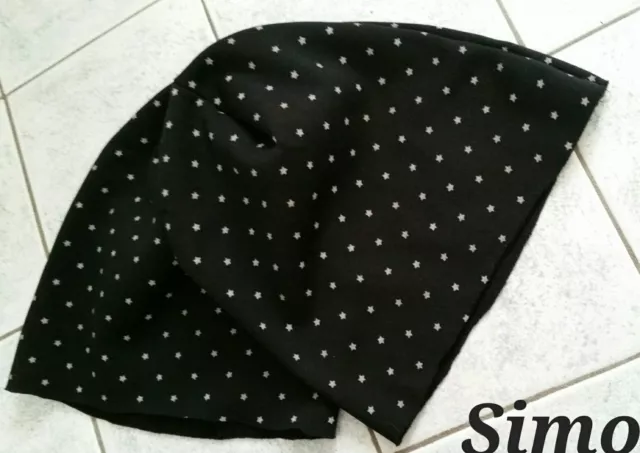 Cappello Berretto Berretta Cuffia Donna Stelle Grigio Nero Regalo Cotone Felpato